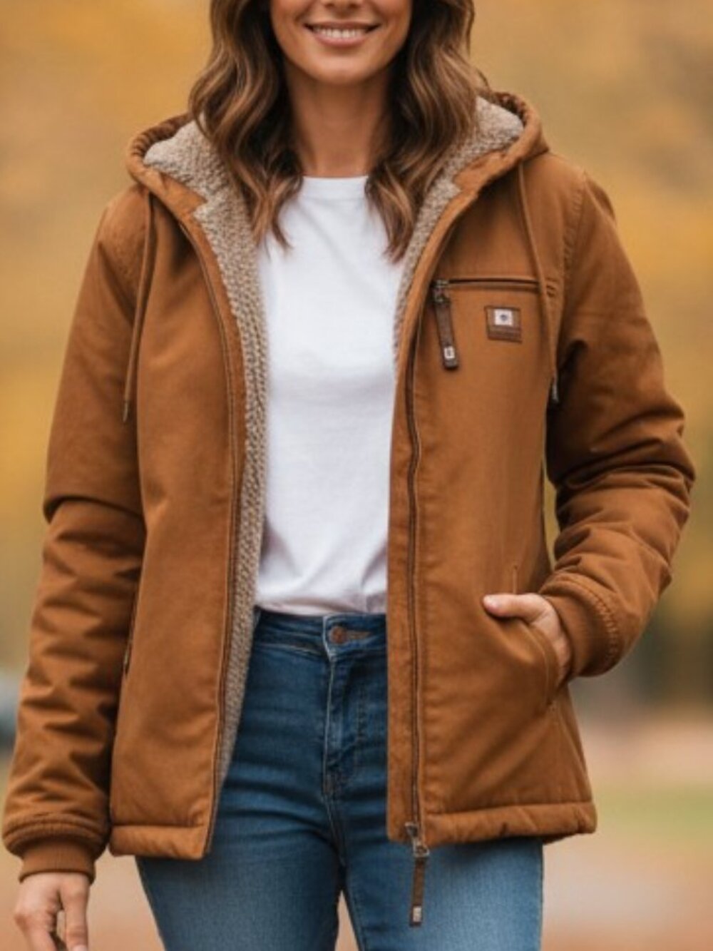 NWT Canada Work Gear Brown Hooded Field/Barn/Chore Coat